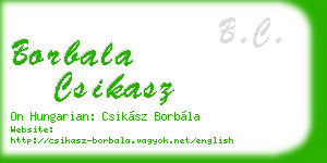 borbala csikasz business card
